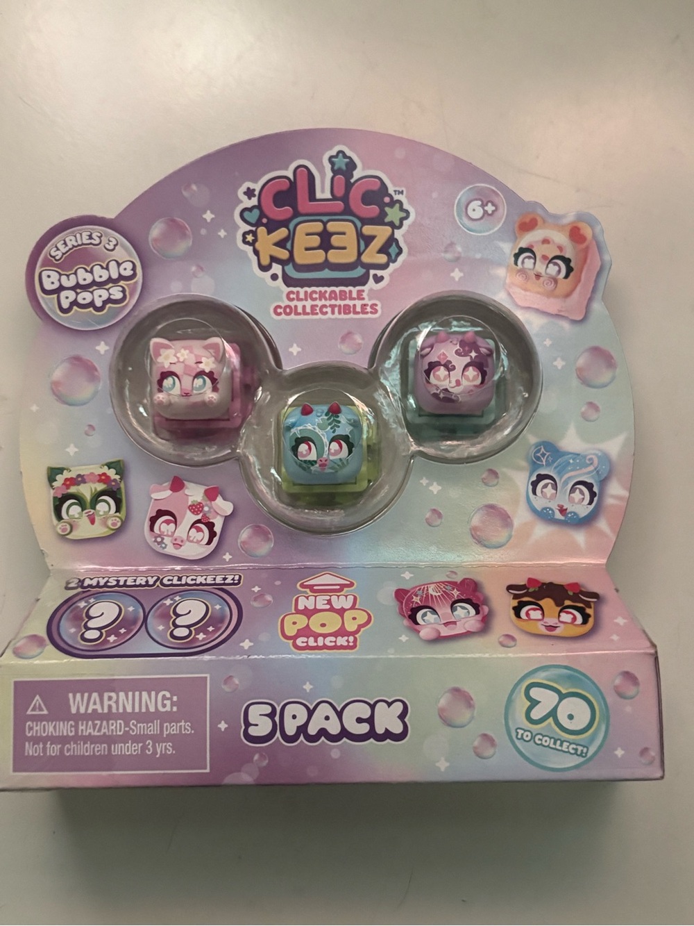 Bubble Pops 5-Pack Clickable Collectible Toys Series 3